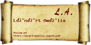 Lénárt Amália névjegykártya