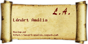 Lénárt Amália névjegykártya