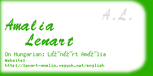 amalia lenart business card